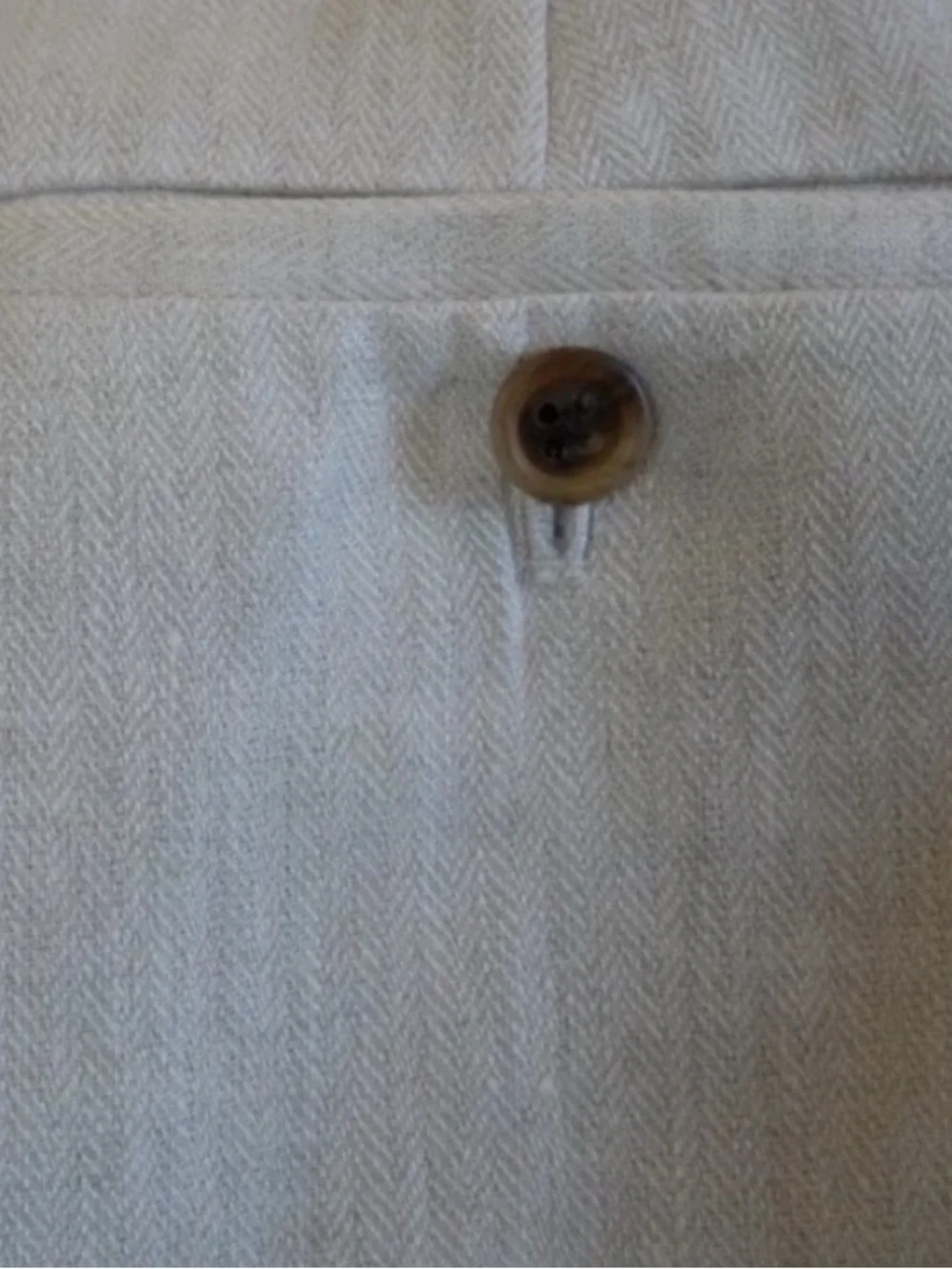 J. Crew Bristol Trouser in Herringbone Linen Cream size 12